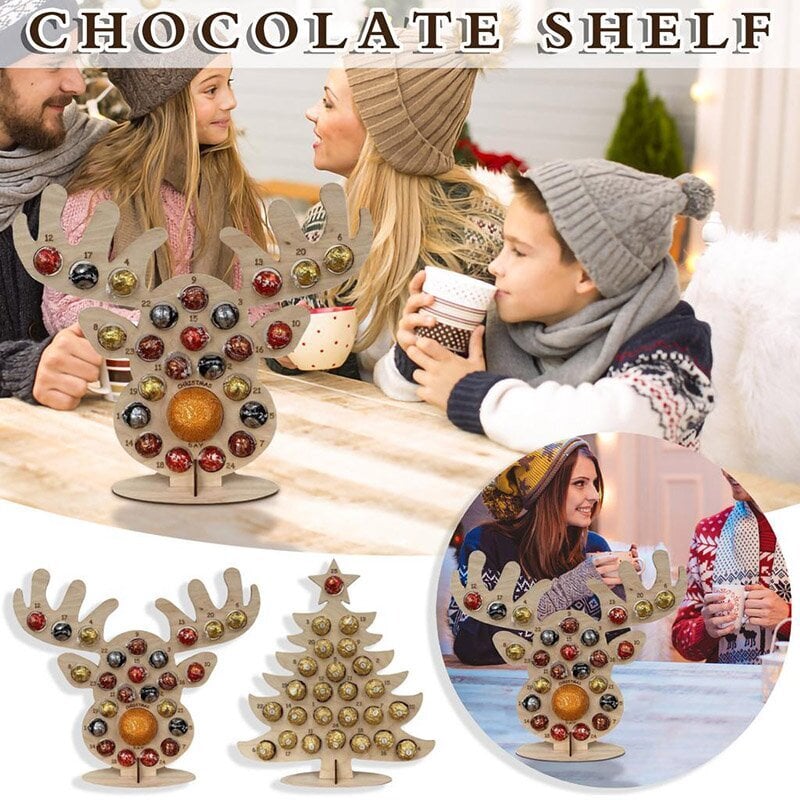 🎁Wooden Christmas Party Chocolate Frame🍫