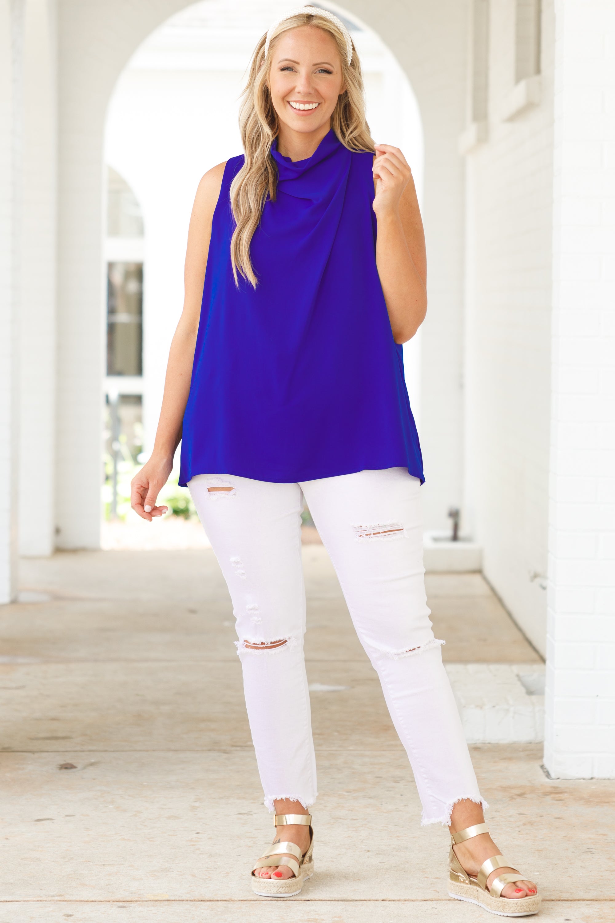 Even Better Times Top. Royal Blue