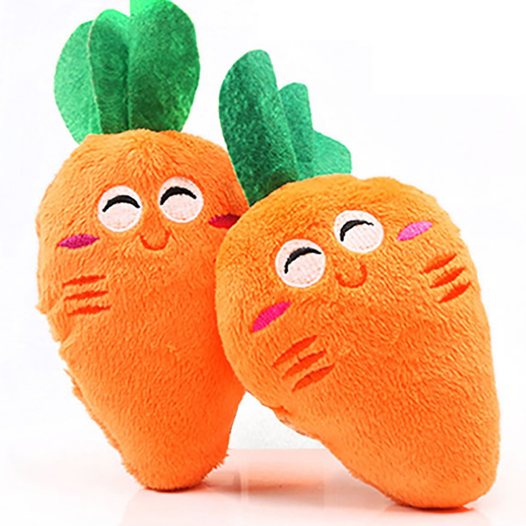 Stuffed Carrot Squeaking Toys For Dogs