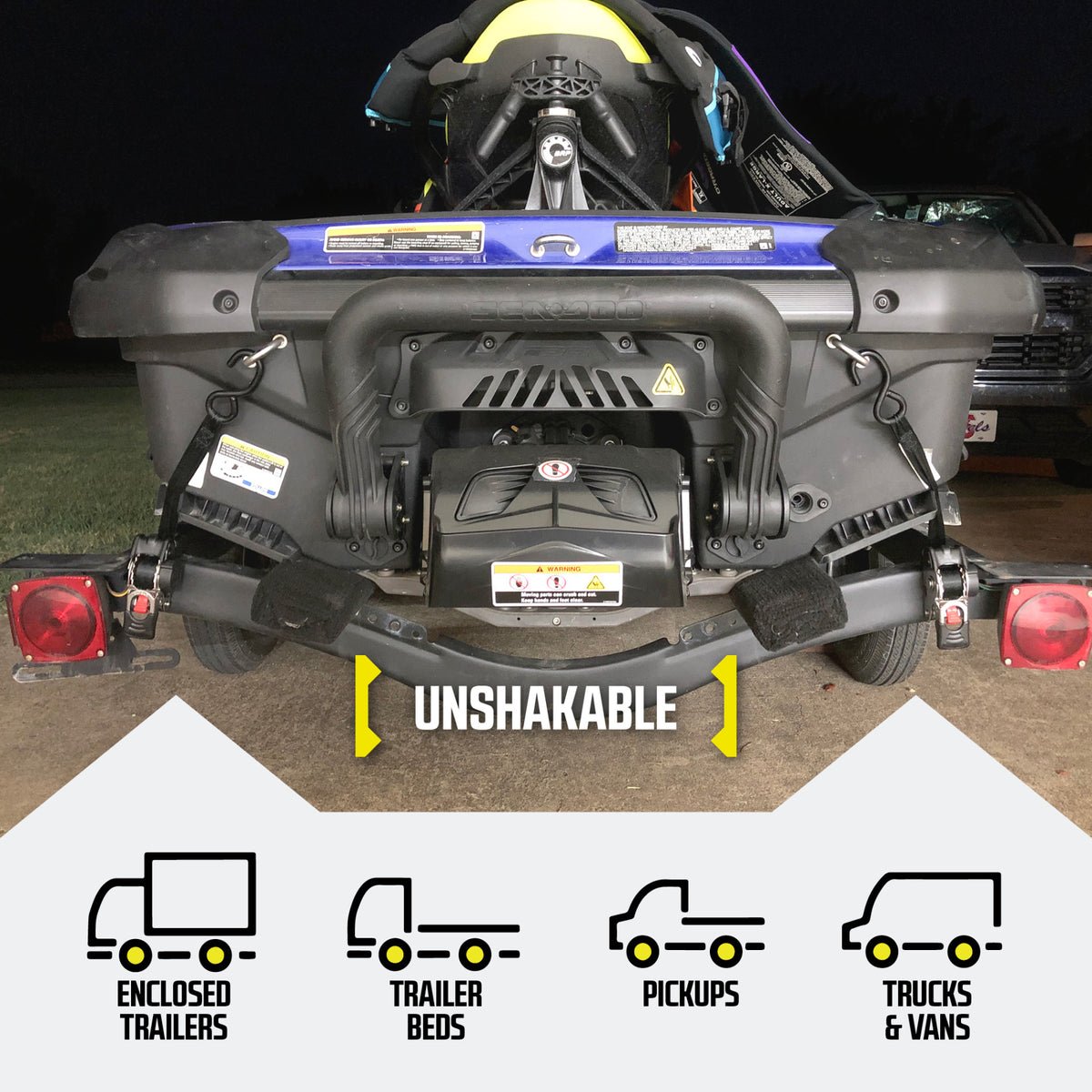 🔥 Retractable Auto Ratchet Strap with RAIL BRACKET BUNDLE