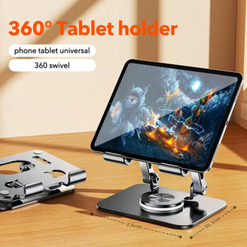 Aluminum Alloy Laptop Stand Foldable 360° Rotation Anti Slip Tablet Holder Notebook Lifting Cooling Holder