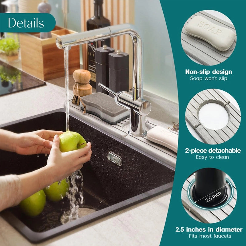 Diatomite Faucet Splash-proof Absorbent Mat Kitchen Bathroom Bathroom Sink Draining Mat Coaster Storage Mat