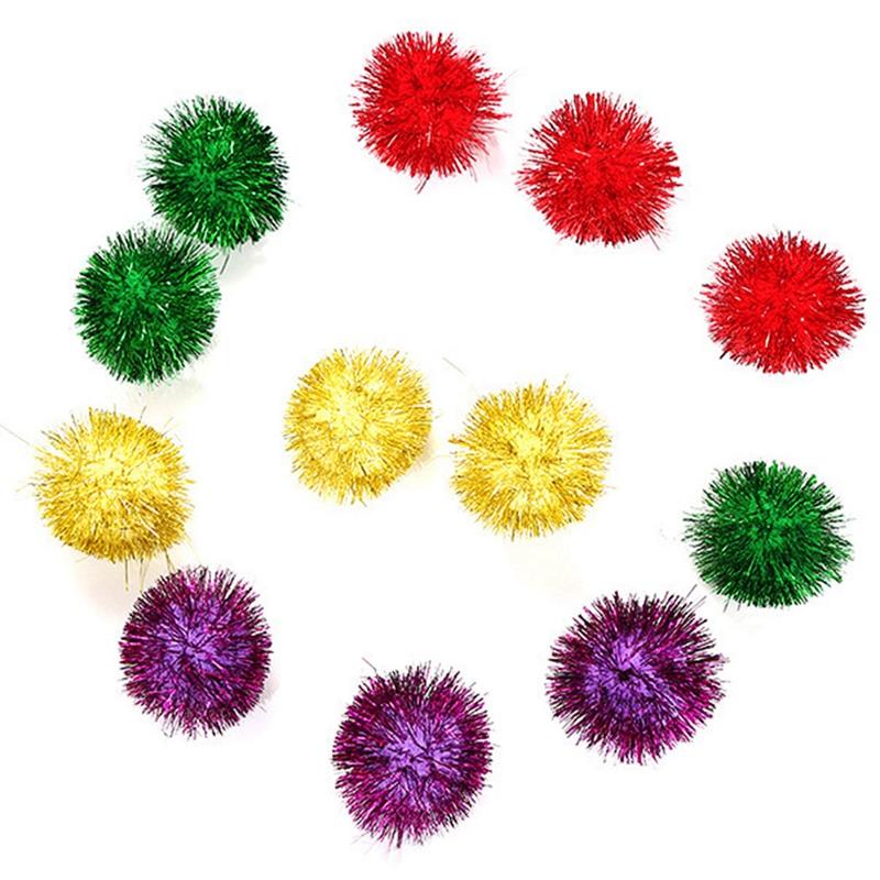 5 Piece Sparkly Ball Toy Set for Cat