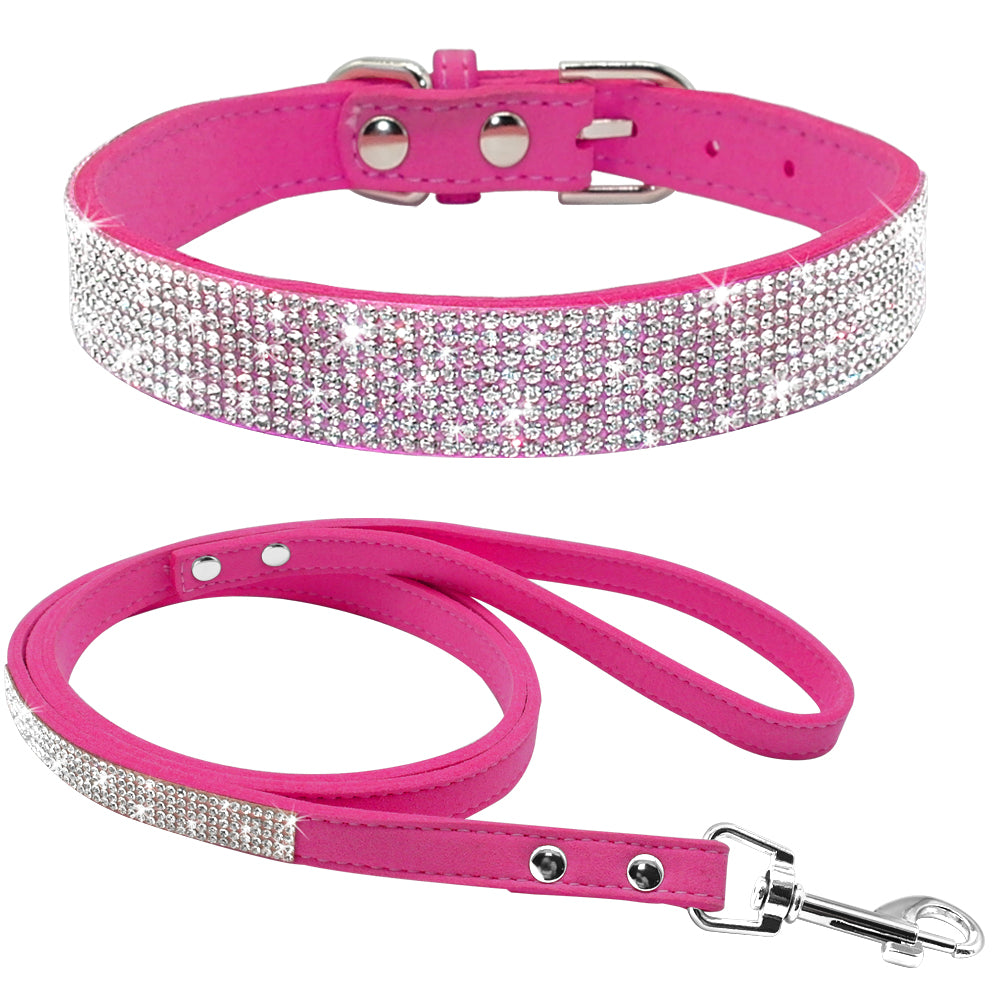 Sparkly Pet Collar Leash Set