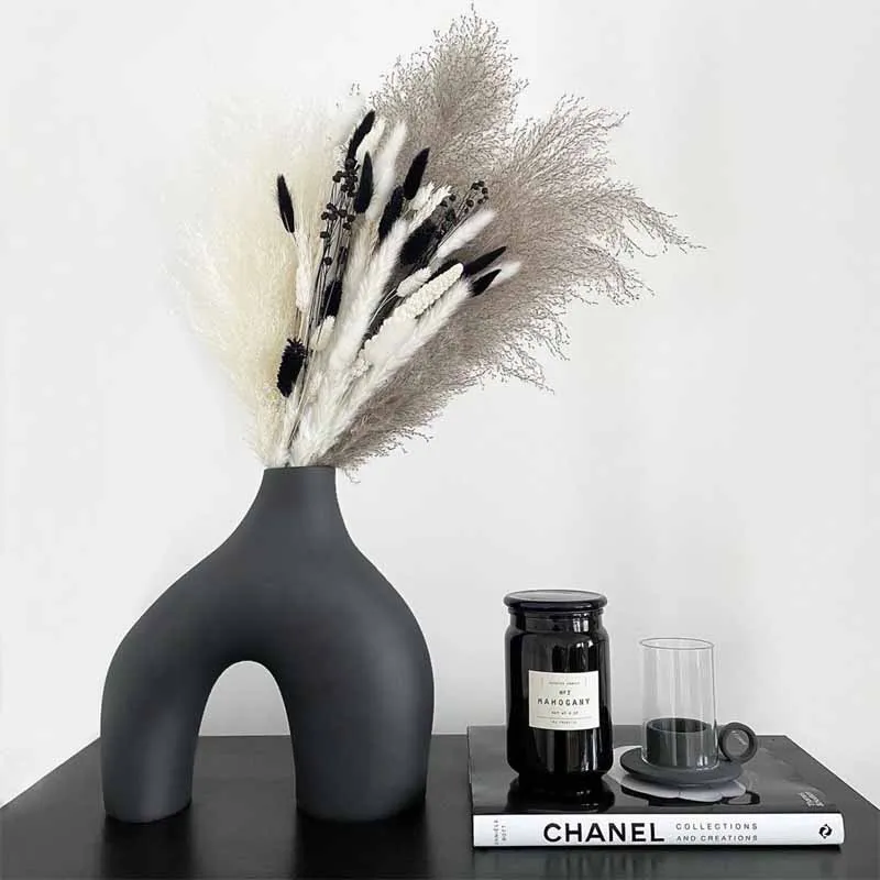 design nordic minimalist style black and white vase decoration desktop artistic ornament ceramic vases