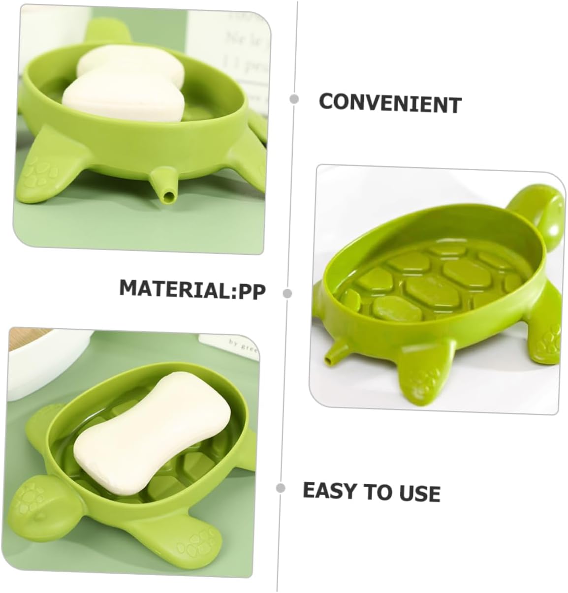 Turtle Soap Dish Holder Soap Storage Draining Tray