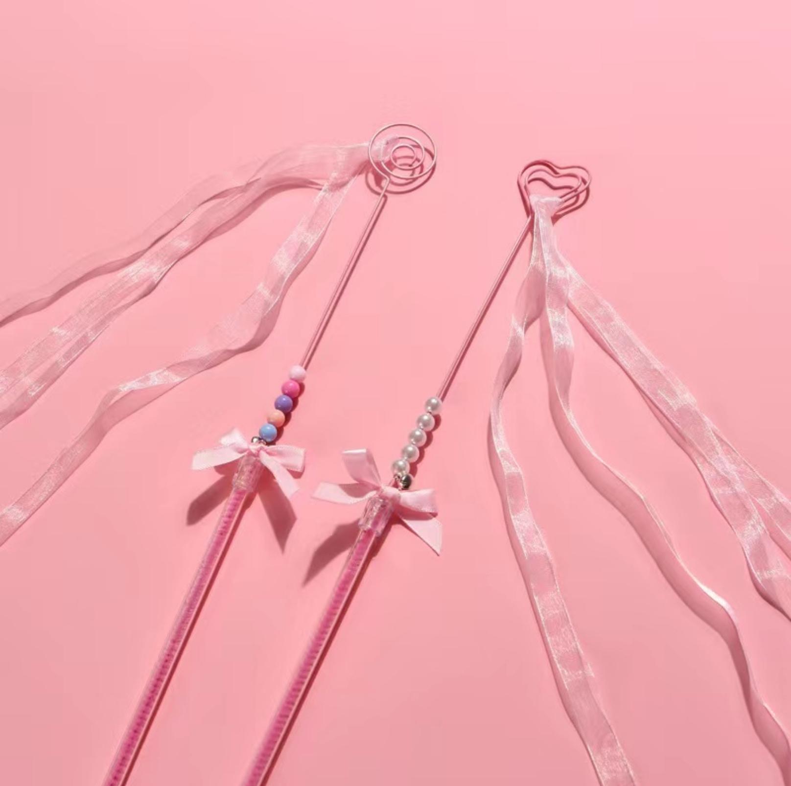 Pink Fairy Ribbon Cat Stick Cat Toy
