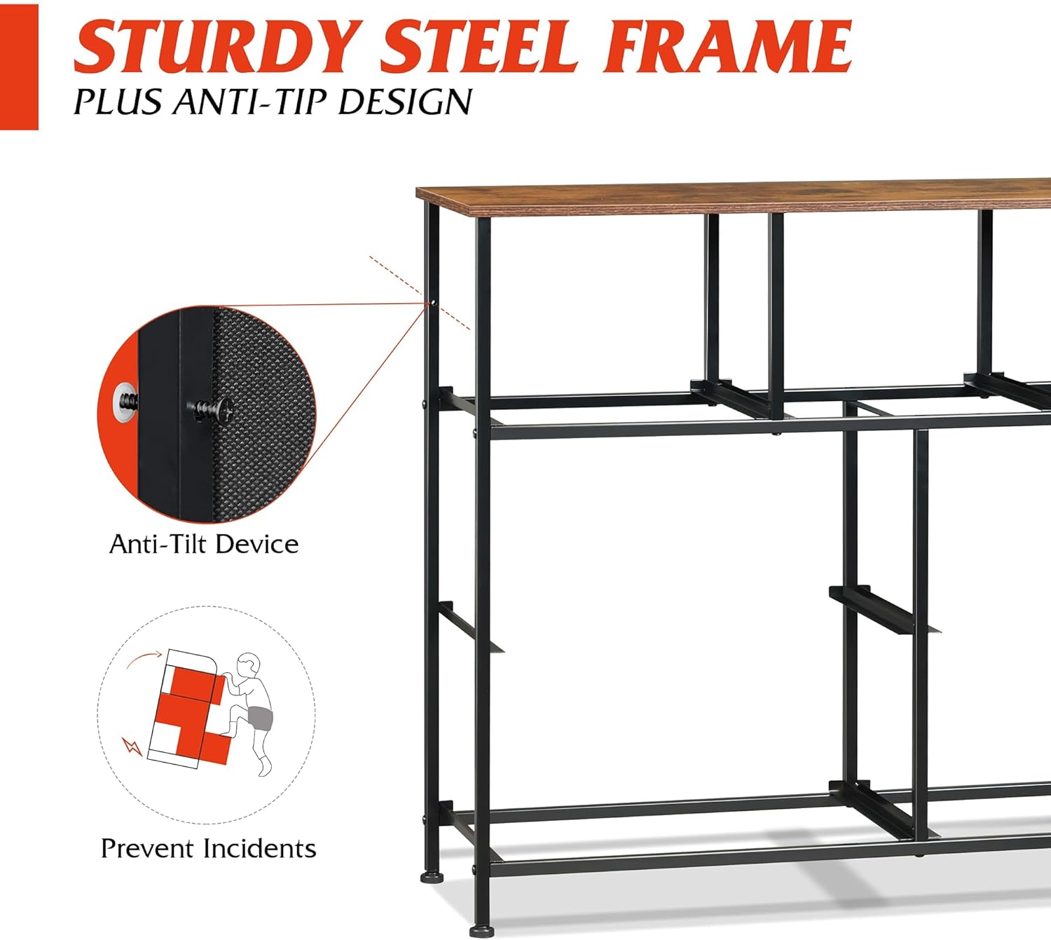 WLIVE 7 Drawer Dresser TV Stand, Dressers for Bedroom, Fabric Storage Tower