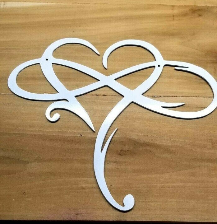 Infinity heart - Steel wall decor Metal Wall art