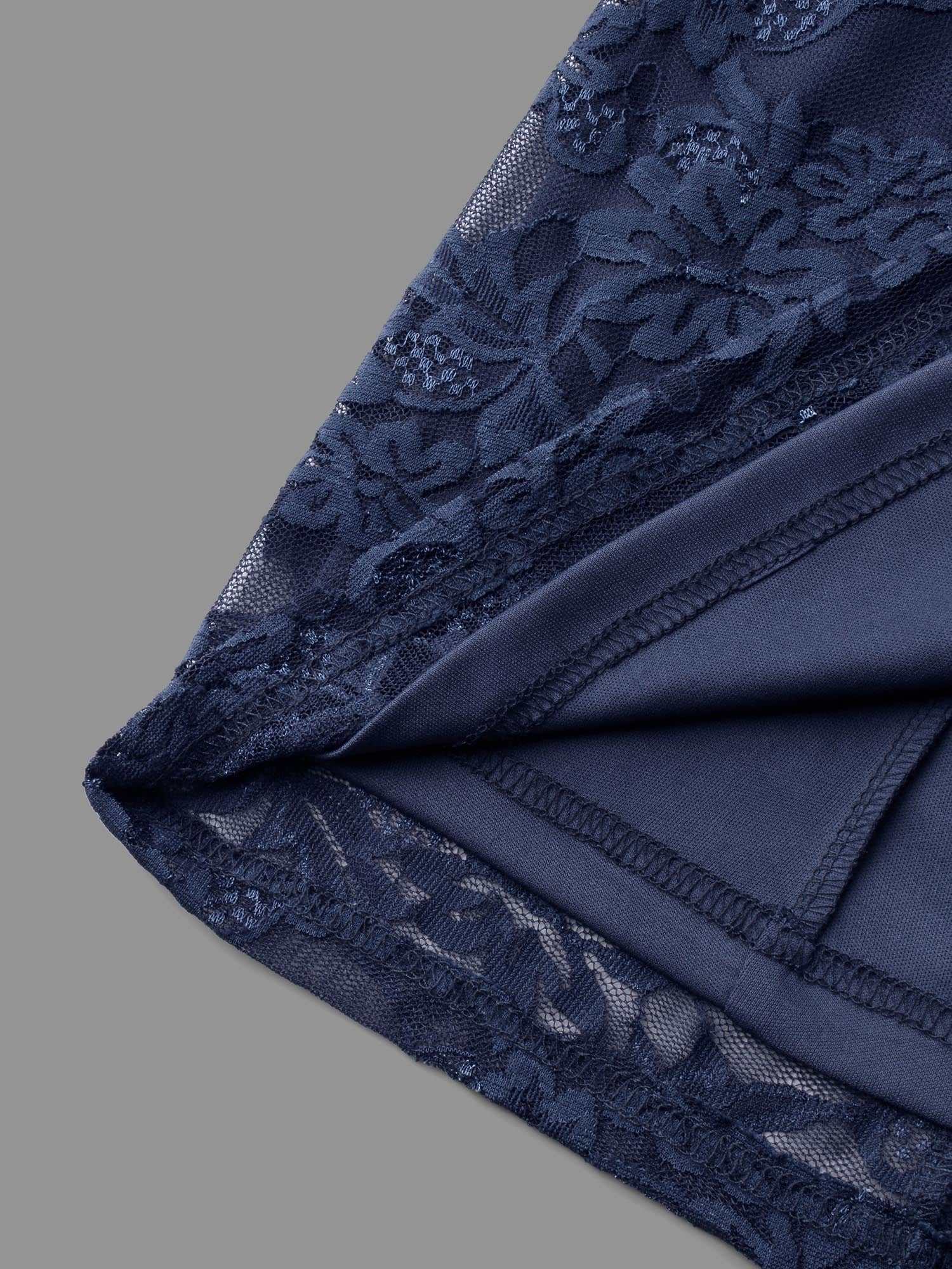 Textured Patchwork Petal Sleeve Dress