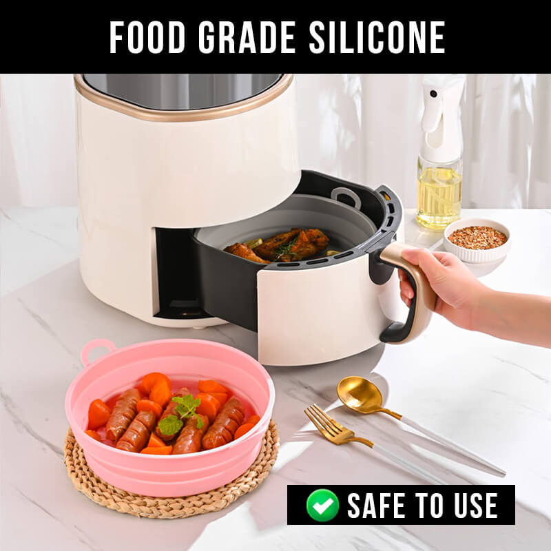 Thickened Foldable Air Fryer Silicone Grill Pan