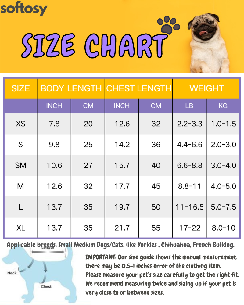 Bear Printed Soft Dog Cat Dress Pajama