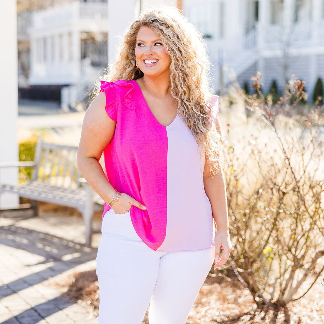 Half Of My Love Top. Pink