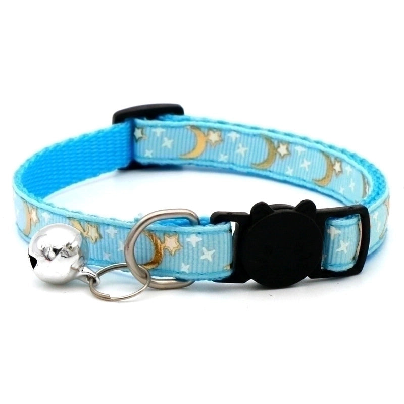 Pet Bronzing Moon Xingx Cat Dog Collar Cat Buckle Gold Separated Reflective Safety Buckle Collar