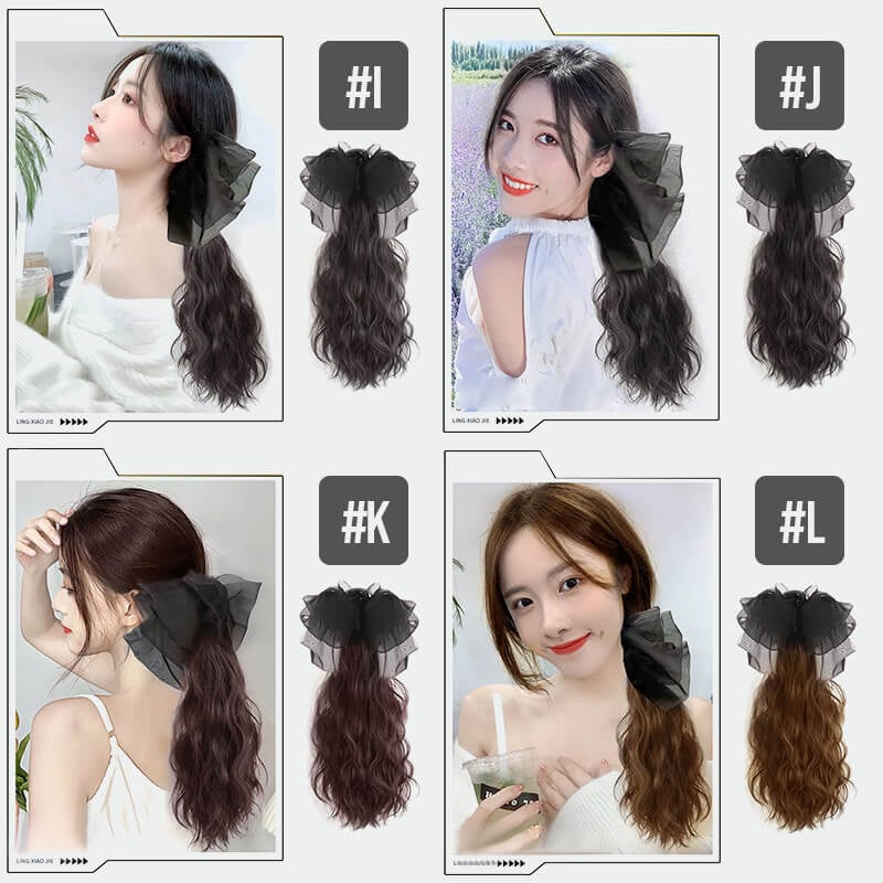 Women's Long Curly Ponytail Wig
