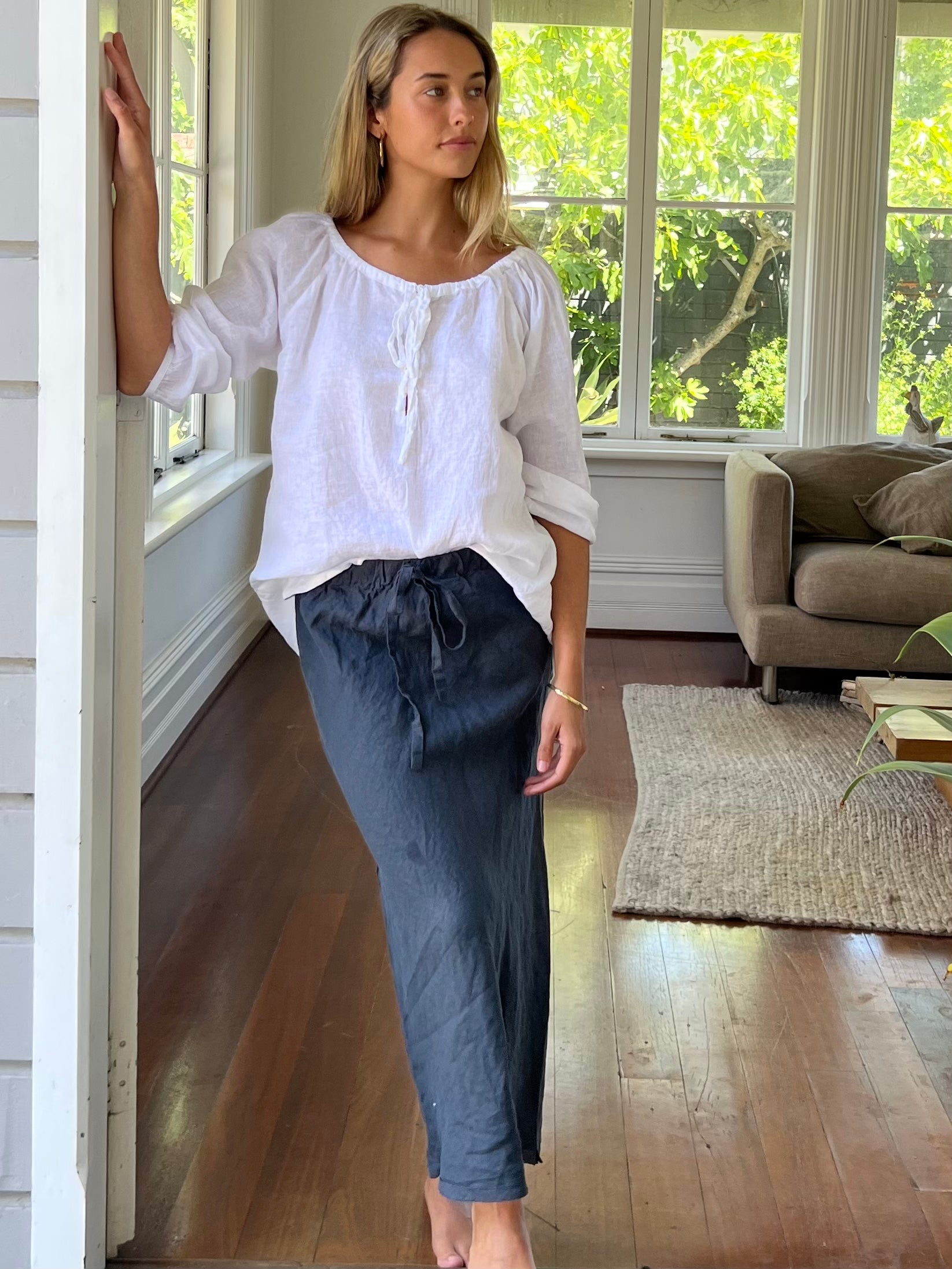 charcoal linen