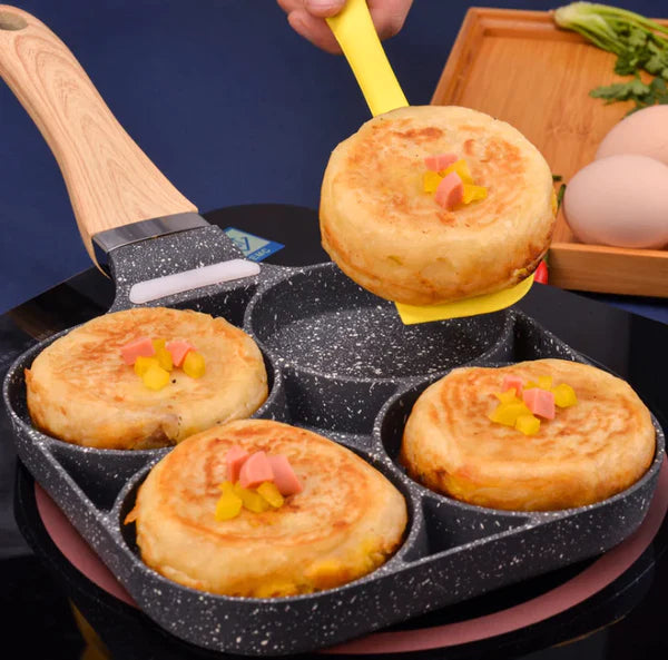 4-Hole Fried Non Stick Pan for Egg. Burger. Pancake. etc