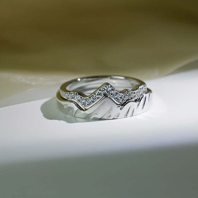 💪Get Stronger Mountain Ring ( Set Of 2 )🎁