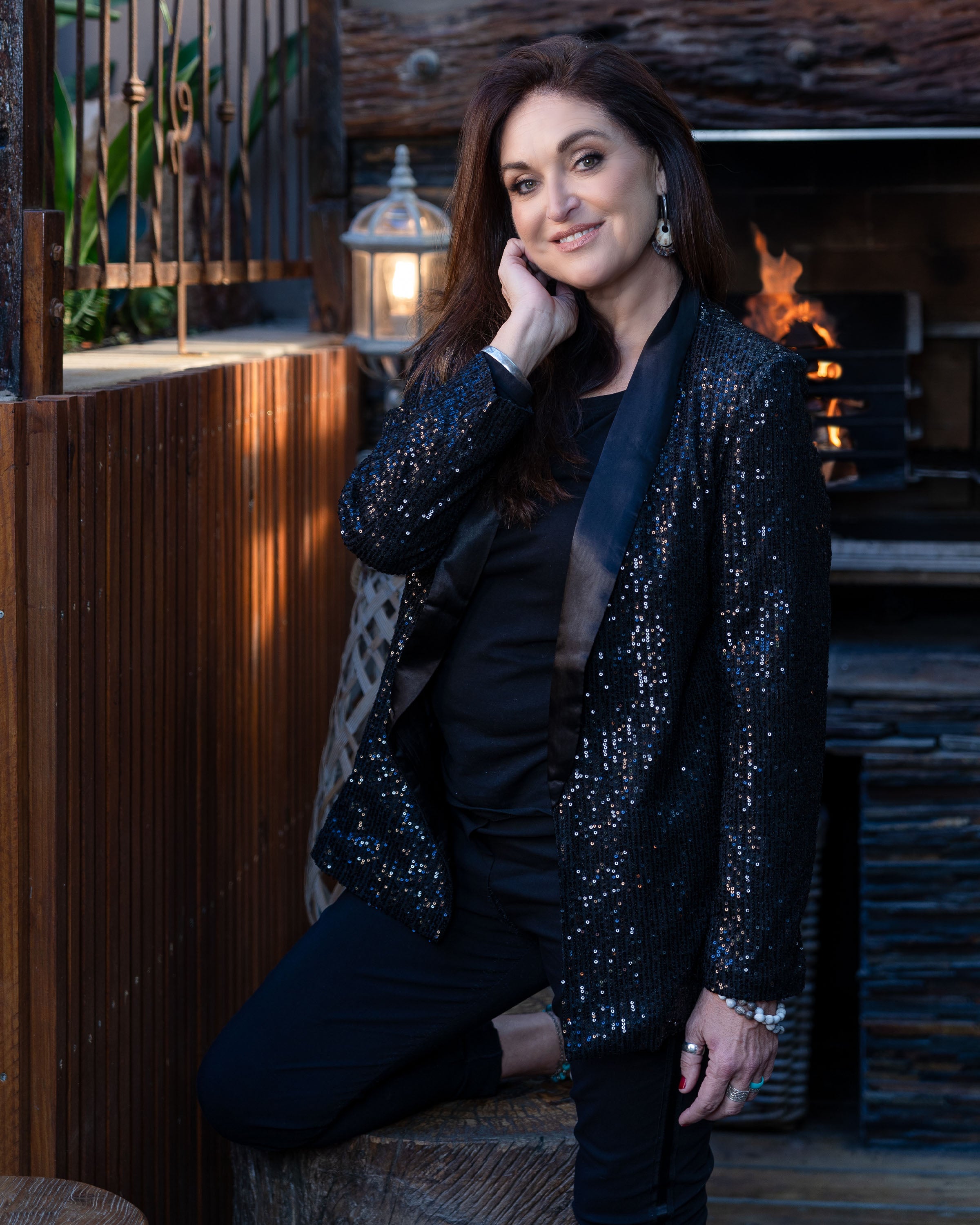Starry Night Sequin Jacket | Black