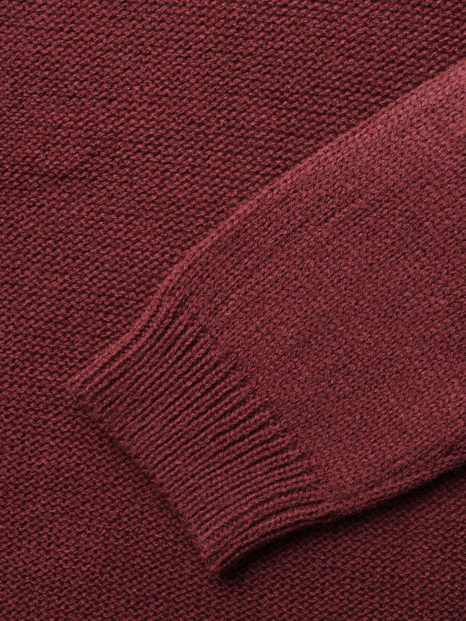 Texture Turtleneck Slit Front Pullover