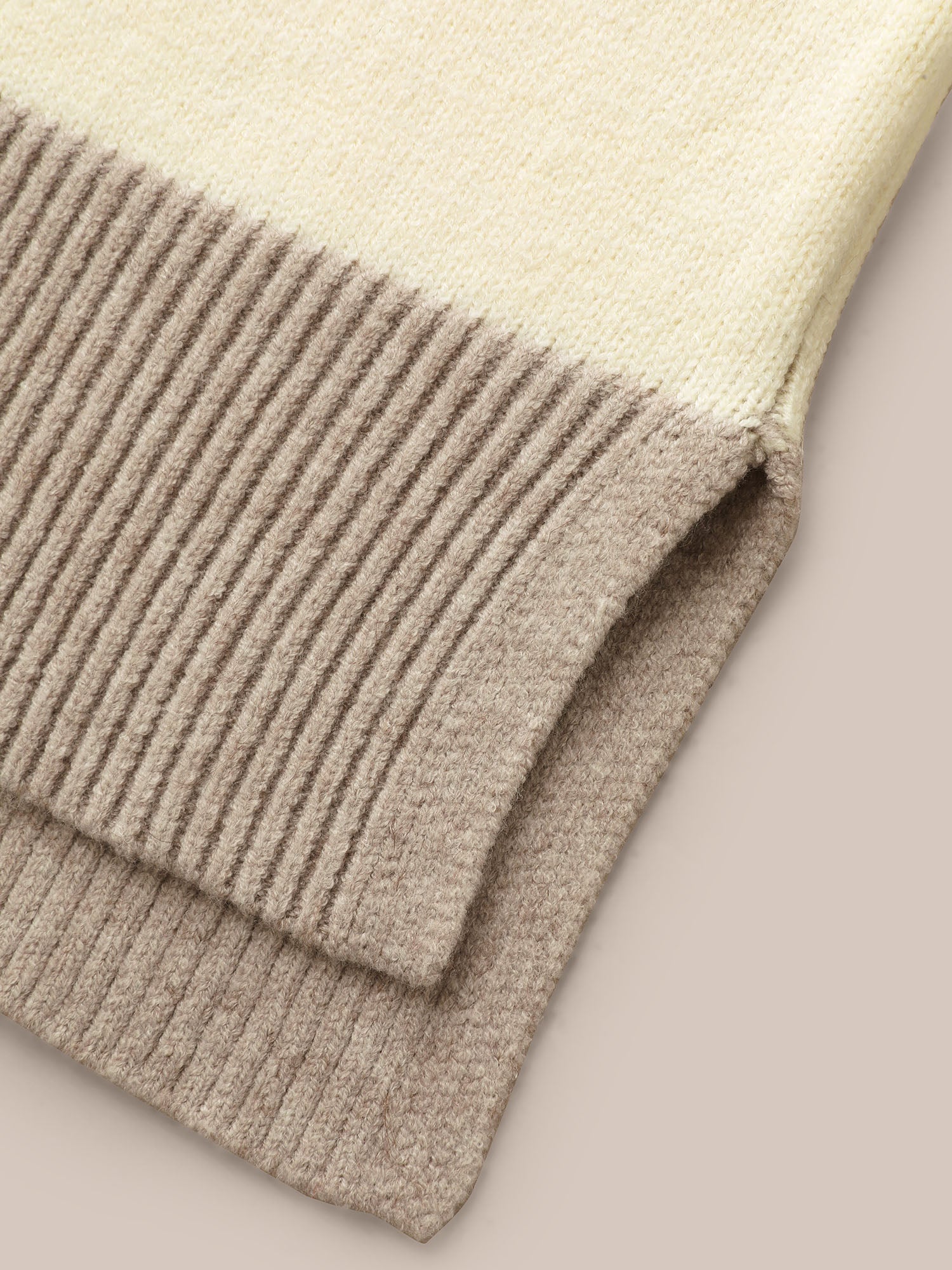 Supersoft Essentials Contrast Slit Hem Texture Pullover