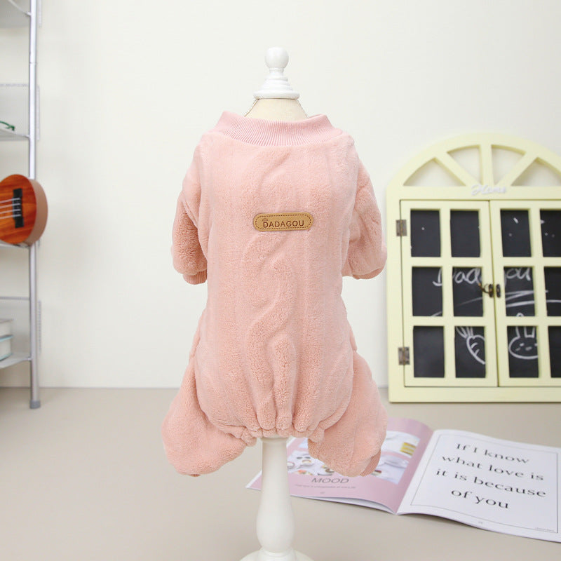 Flannel Warm Dog Jumpsuits Pajama