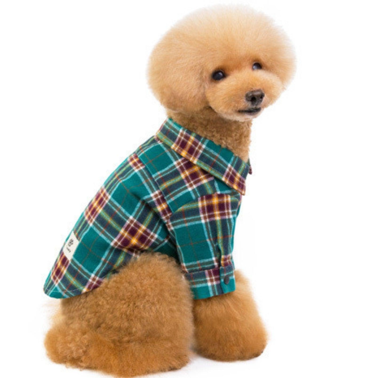 Chic Plaid Dog Shirt