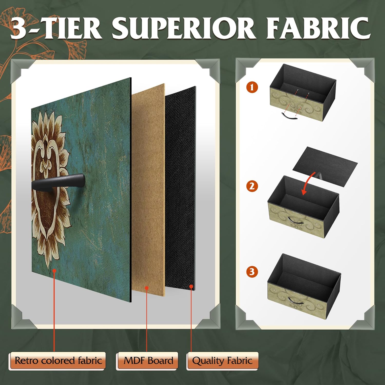 WLIVE 7 Drawer Dresser TV Stand, Dressers for Bedroom, Fabric Storage Tower