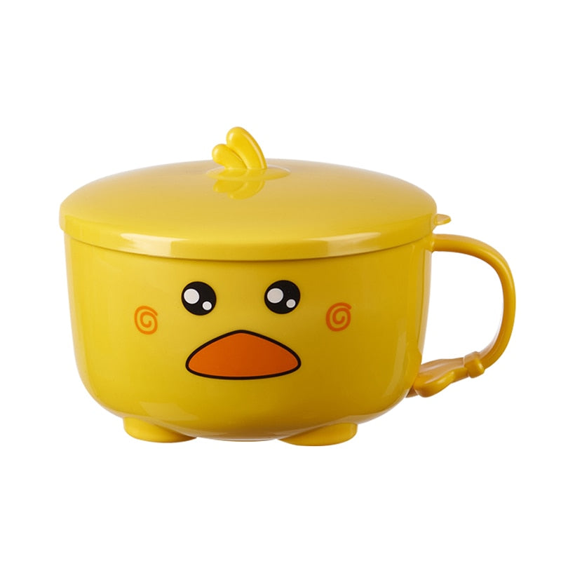 ChefGenius Kawaii Ramen Bowl with Lid