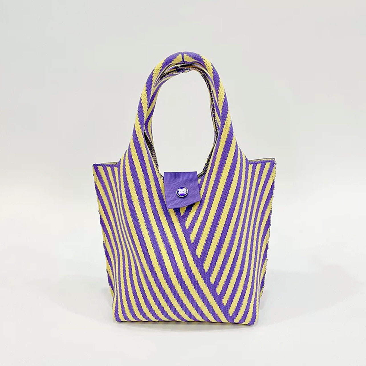 Vintage Striped Knitted Handbag
