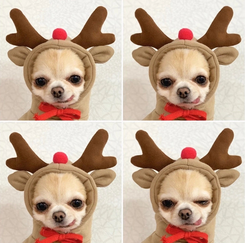 Fashion Polyester Christmas Heart Shape Frog Elk Pet Clothing
