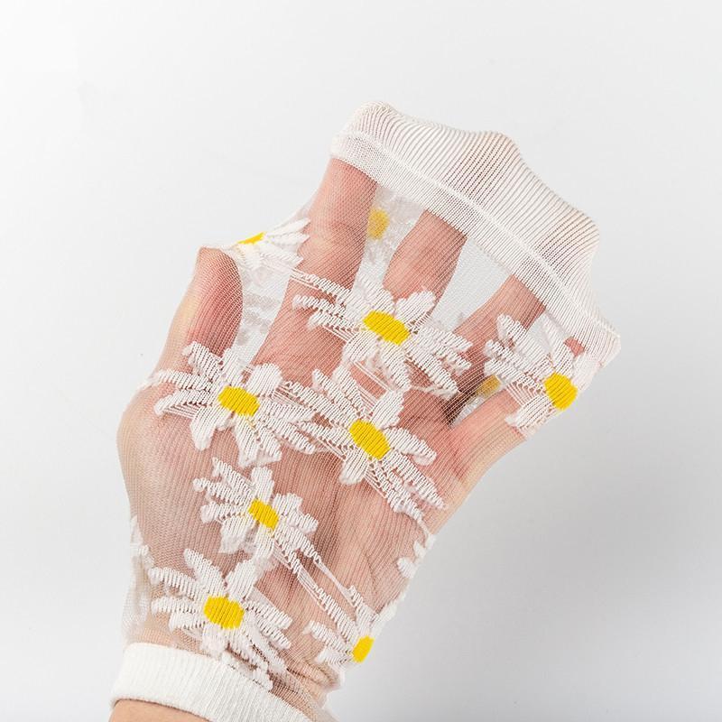 Translucent Daisy Socks. 5 pairs