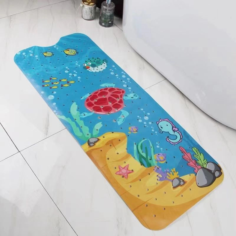 Spray Printing Pattern Mat PVC Cartoon Bathroom Non-slip Mat Creative Children Bath Shower Mat