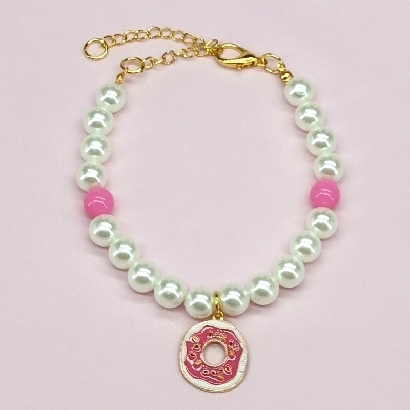 Cute Metal Strawberry Bow Knot Pet Accessories