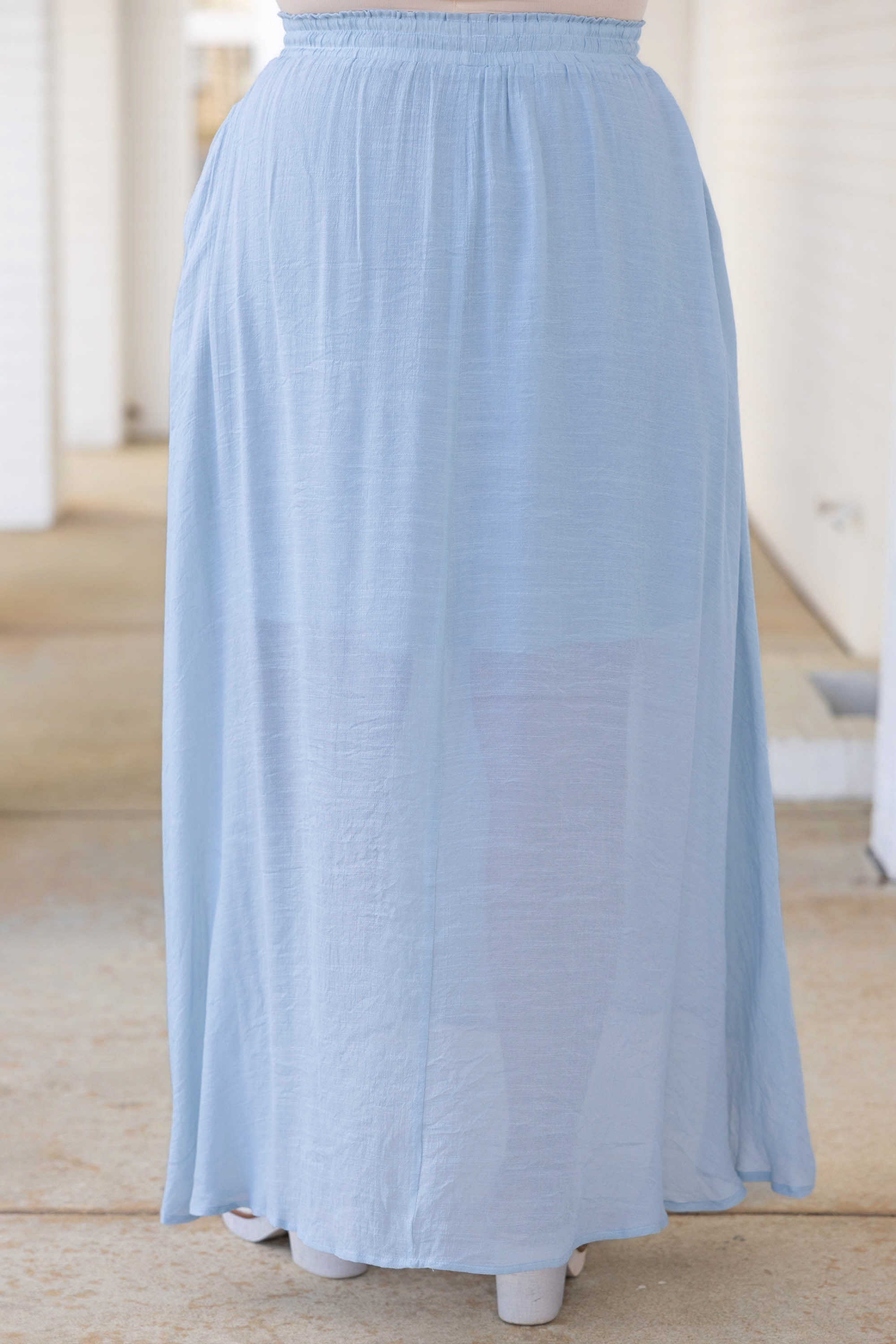 The Break Is Over Skirt. Misty Blue