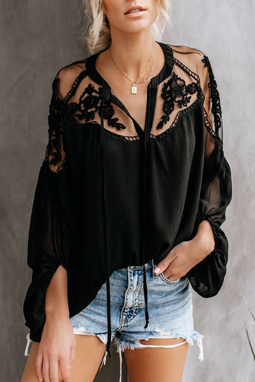 Sweet Love Floral Embroidery Shirt - 3 Colors