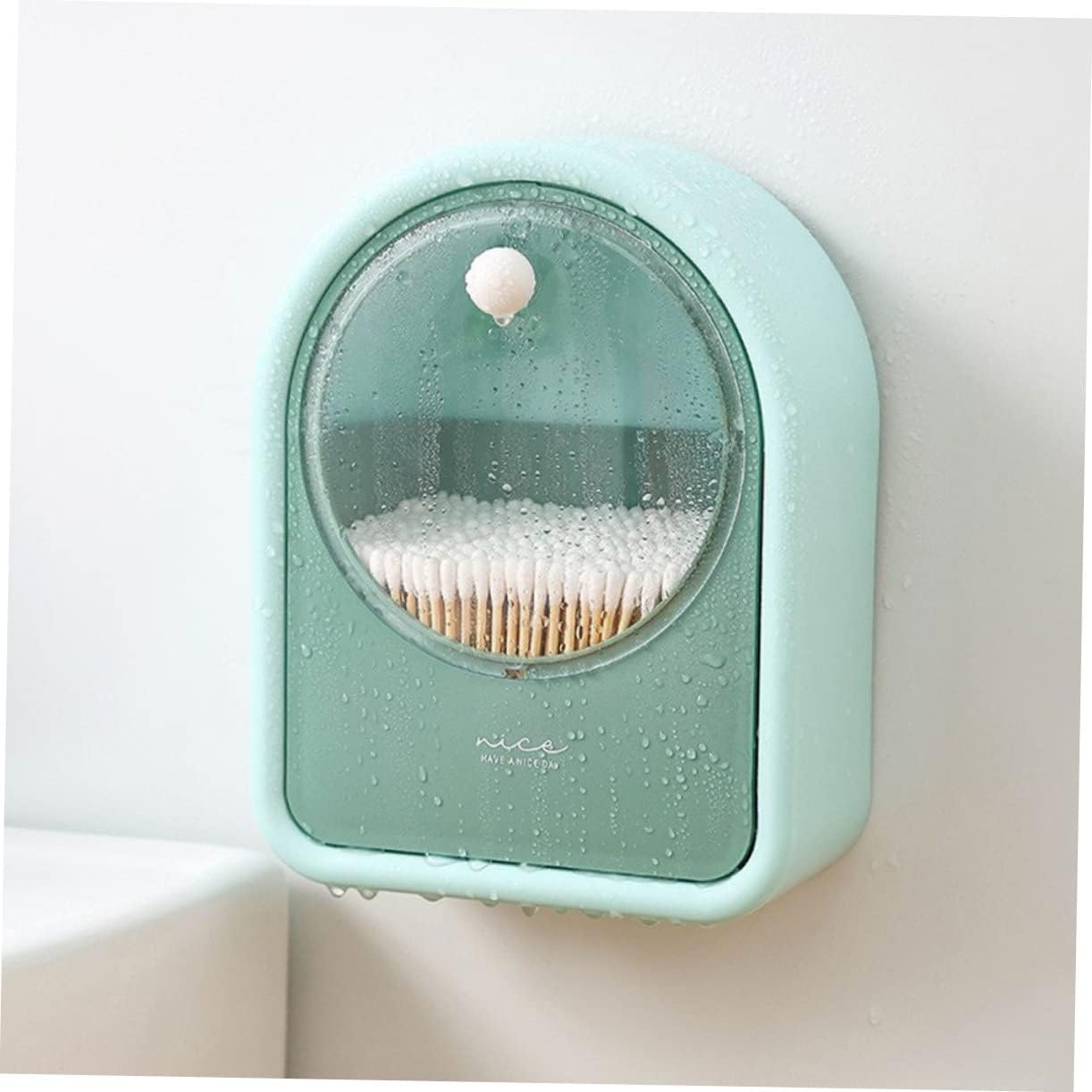 1Pc Cotton Swab Storage Box. Multifunction Cotton Swab Round Dispenser Holder