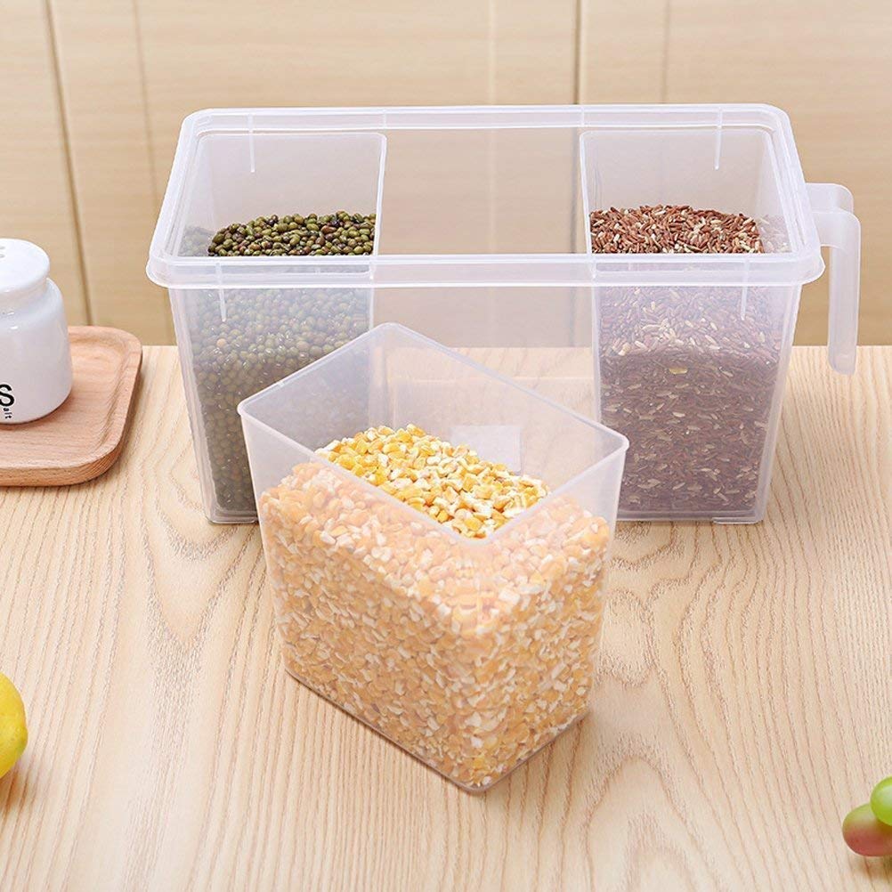Food Storage Container 3 Boxes With Lid. Multipurpose Basket With Lid