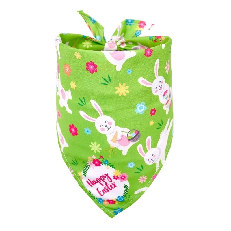 Minimalist Classic Style Polyester Easter Rabbit Pet Saliva Towel