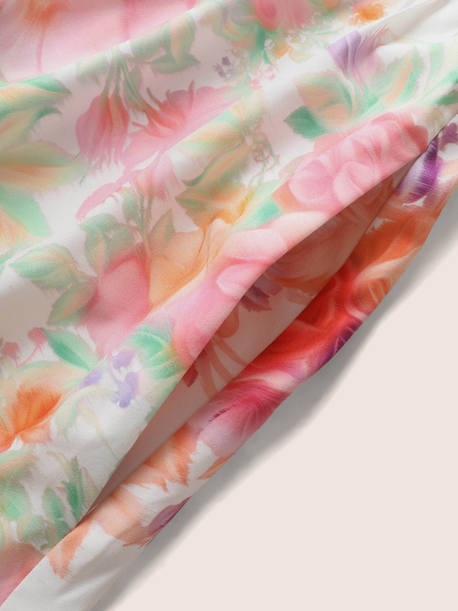 Patchwork Floral Tiered Ruffle Sleeve Dress