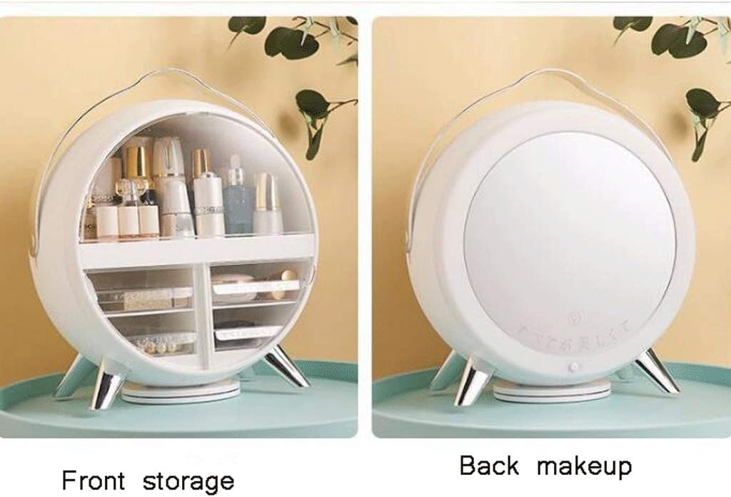 LED Cosmetic Storage Box. Dressing Table Storage Cosmetic Storage Box (White)