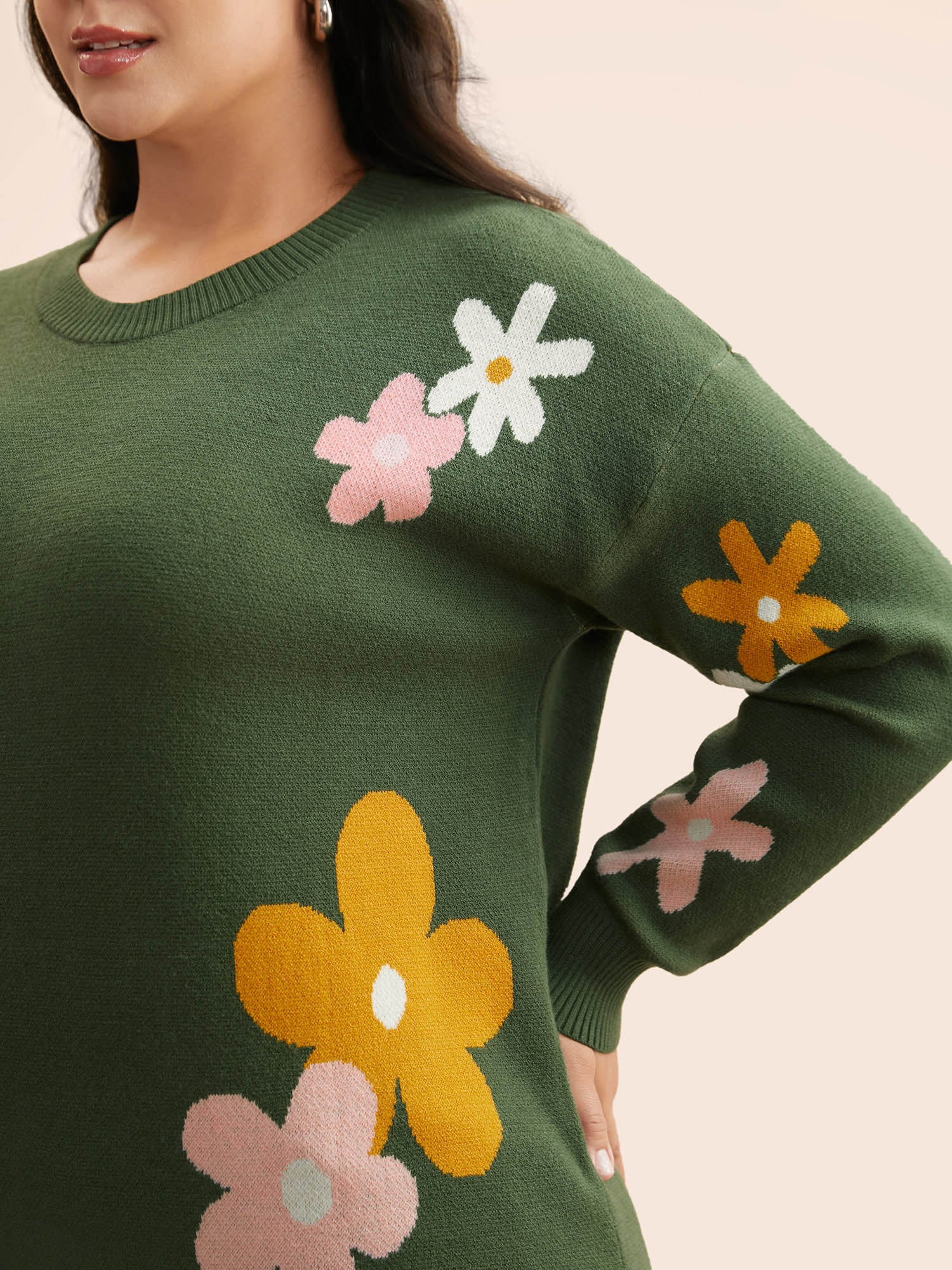 Supersoft Essentials Floral Crew Neck Pullover