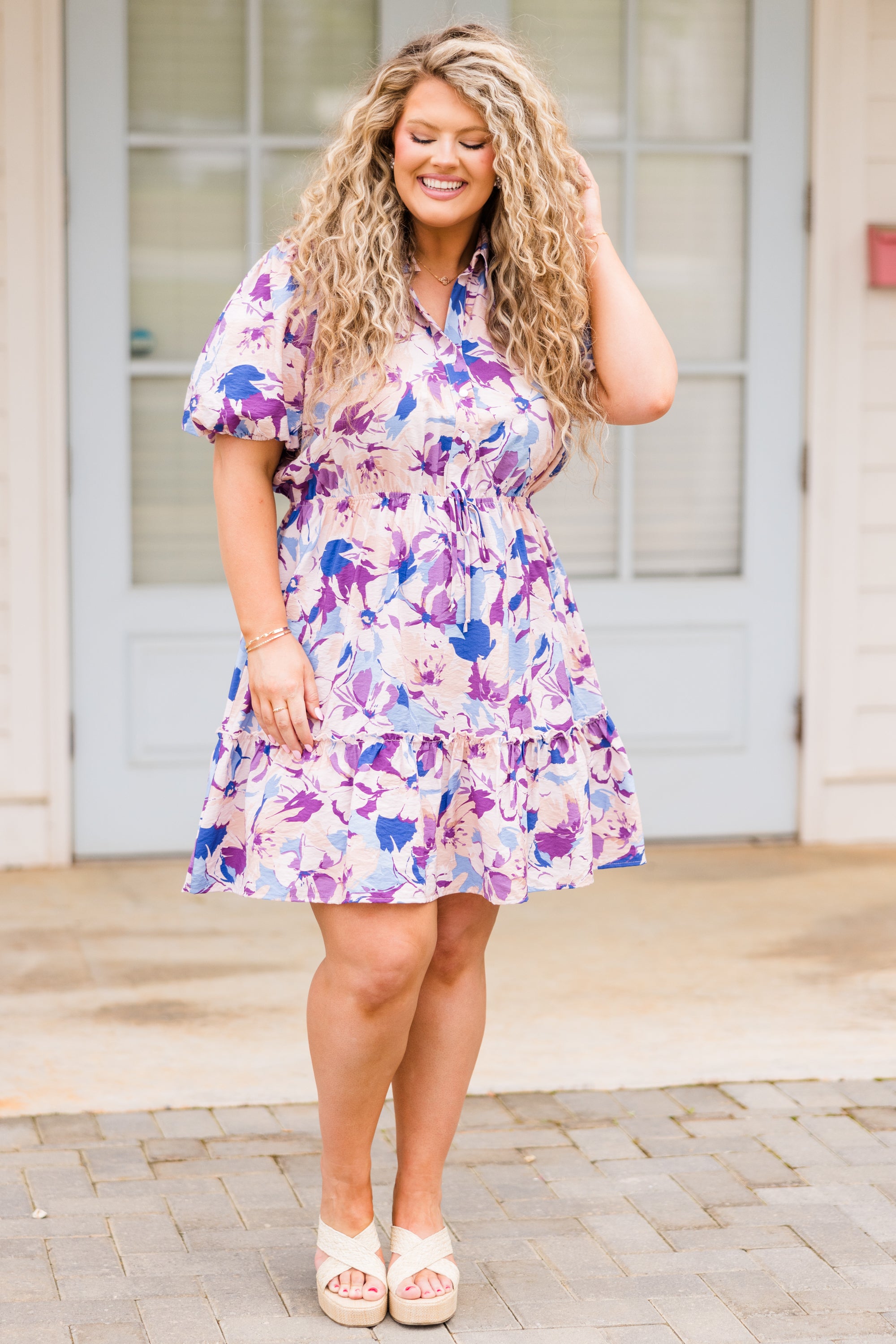 Just A Feeling Dress. Eggplant