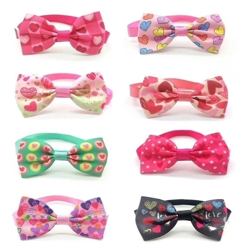 Valentine's Day Pet Cat Dog Heart Shape Bow Tie Pet Supplies