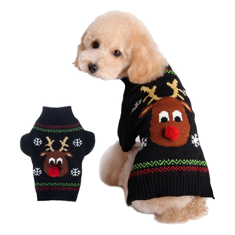Fashion Acrylic Christmas Deer Pet Clothing
