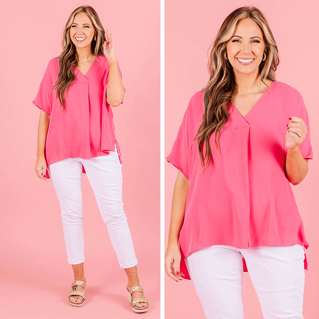 Express Your Thoughts Top. Hot Pink