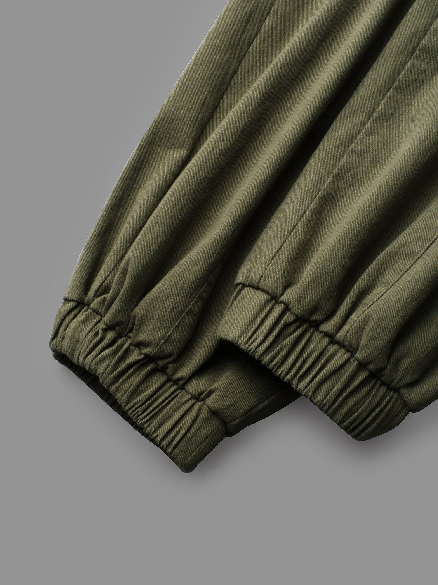 Solid Drawstring Patch Pocket Carrot Pants