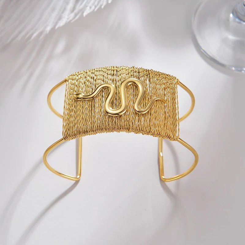 Bold Boho Wide Opening Cuff Bracelet