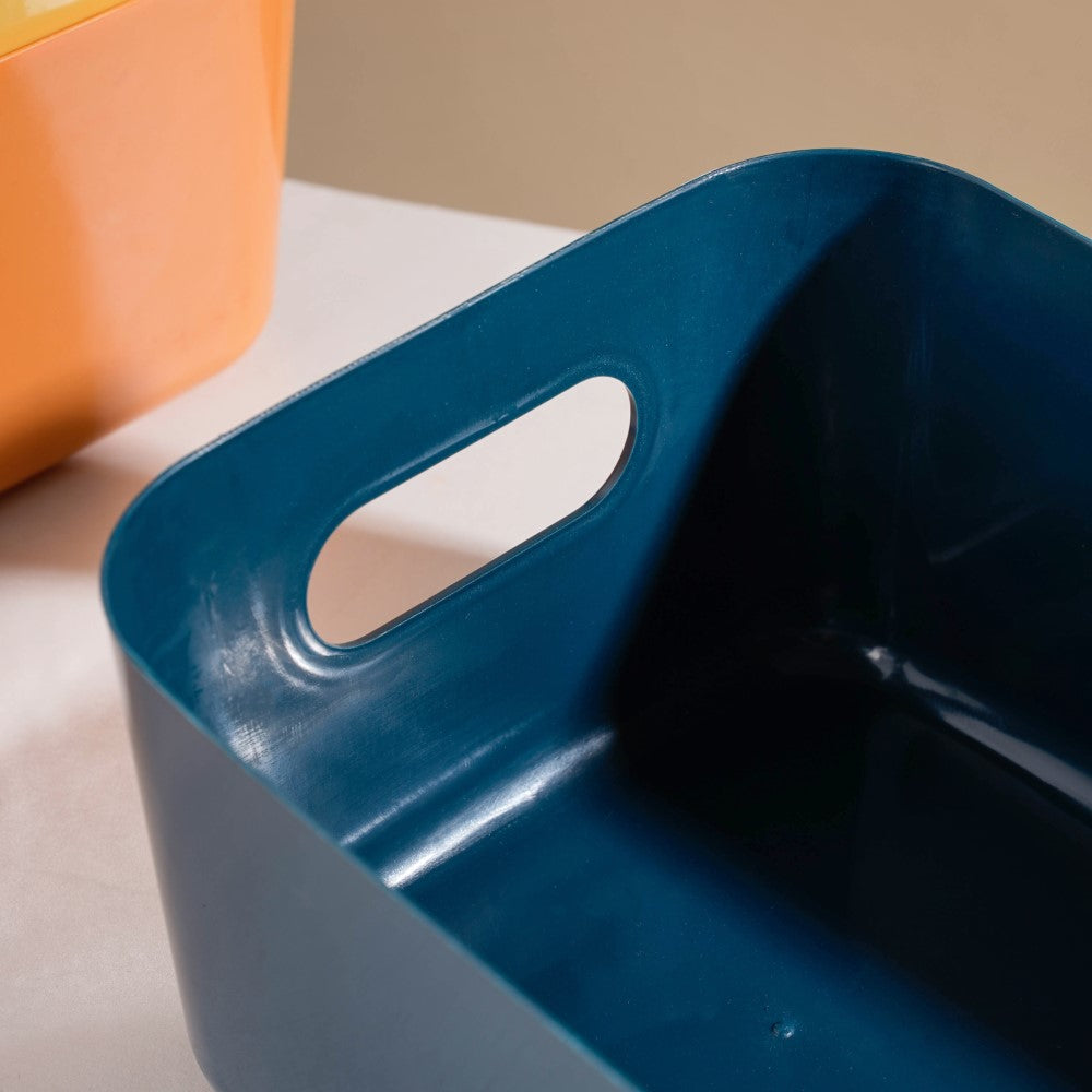 Essentials Storage Basket Blue Set Of 2 11 Inch