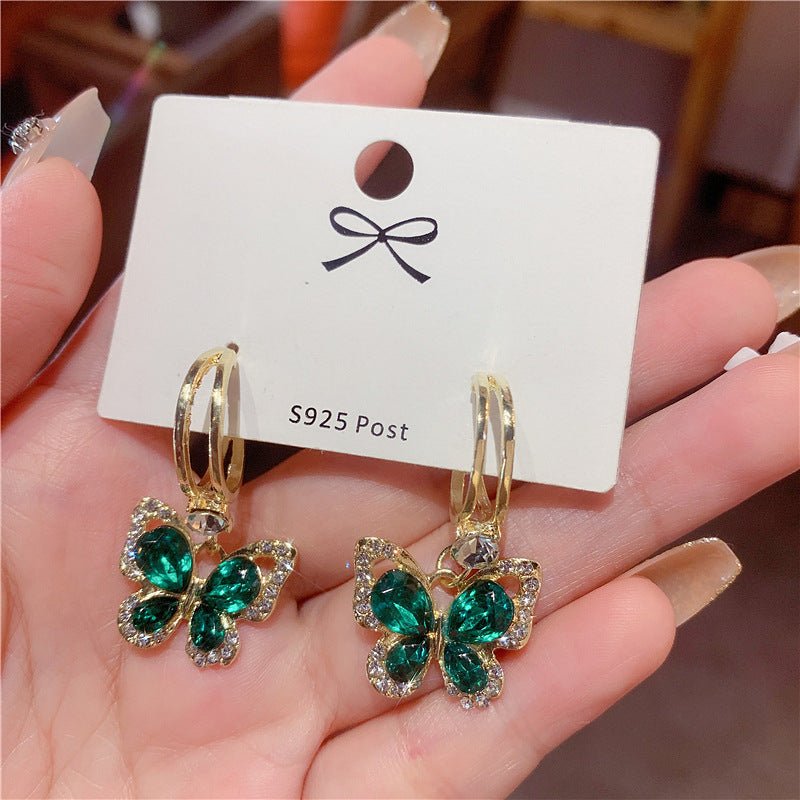 Simple Butterfly Pearl Earrings